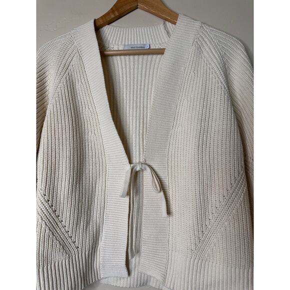 Mod Goddess Cream Cable Knit Sweater with Bow Accent SMALL - Picture 4 of 7